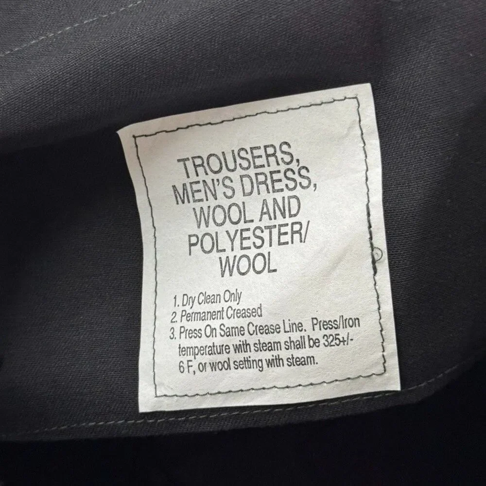 DSCP Tennessee Apparel Trousers Mens 38S Army Green Serge AG-489 Poly Wool NWT